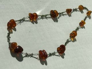 RARE Natural Antique Baltic Vintage Amber OLD BUTTERSCOTCH BEADS Necklace 54,  62 3