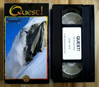 Vintage Rare Snowboard Video Vhs Quest 1997 Adventurescope Films