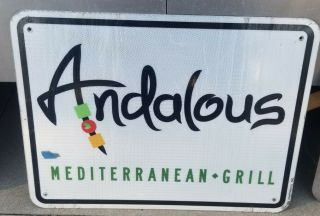 Andalous,  Mediterranean,  Grill,  Restaurant,  Fast,  Food,  Interstate,  Highway,  Sign,  Rare