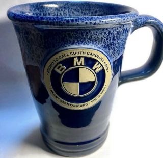 Bmw Plant Spartanburg South Carolina Deneen Pottery Rare Pottery Mug Blue