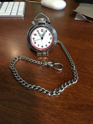 Very Rare Swiss Army Victorinox Travel Alarm Clock Dual Time
