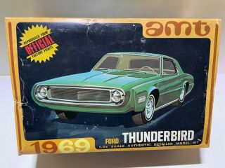 Vintage Amt 1969 Ford Thunderbird 1:25 Model Kit Y 901 200 - Open Box