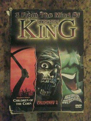3 From The Mind Of Stephen King (dvd,  2003,  3 - Disc Set) Rare