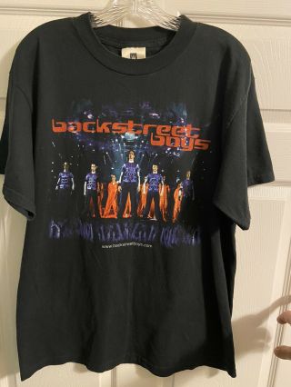Vtg (1999) Backstreet Boys 2 Sided Concert T - Shirt.  Ss.  Black.  Large.  Rare.  Htf