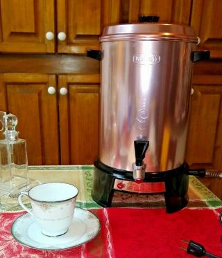 Vtg Rare Pink Westbend Aluminum 30cup Percolator Coffee Pot