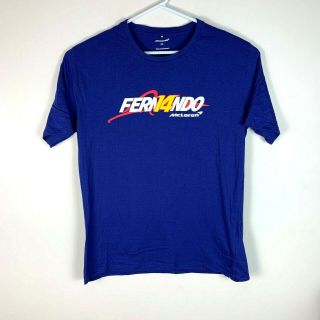 Fernando Alonso Mclaren Blue Rare Shirt Size Men 