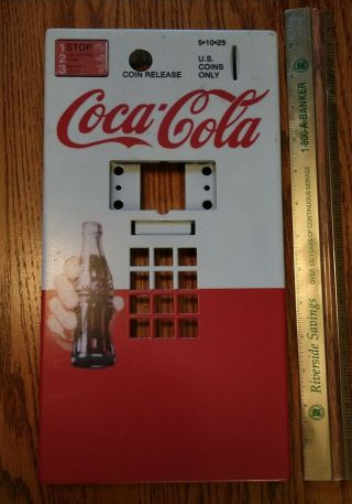 Coca Cola Coke Bottle Pay Phone Coin Telephone Booth Metal Cover Plate Very Rare