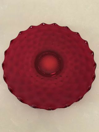 Rare Fostoria American Ruby Red 14 " Round Torte Plate Platter