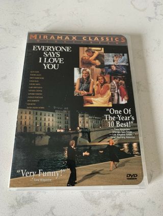 Everyone Says I Love You Dvd Rare Oop Woody Allen Region 1