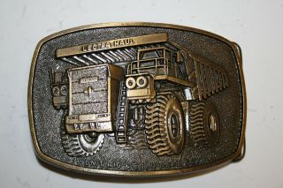 Vintage Unit Rig Lectra Haul Belt Buckle Worlds Best Earth Movers Rare
