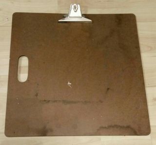 Vintage Quill Clip Board Large 18 " X 18 " Artists Carry Clipboard Brown Rare