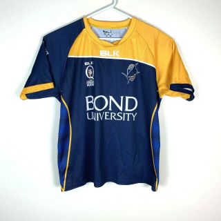 Bond University Bull Sharks Qld Rugby Union Rare Blk Shirt Size Men 