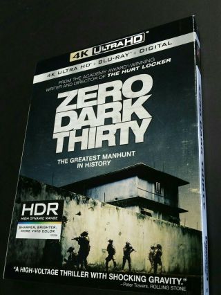 Zero Dark Thirty 4k Uhd Blu - Ray Rare Oop Slipcover Jessica Chastain Chris Pratt