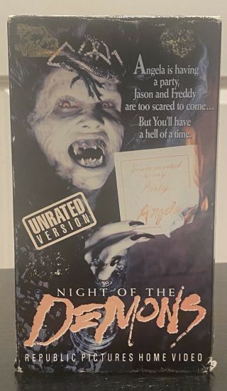 Night Of The Demons (vhs,  1988) Rare Unrated