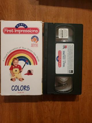 Baby’s First Impressions Series - Colors - Volume Two - Vhs Tape - - Rare