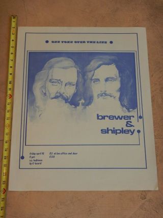 Rare 1976 Brewer & Shipley At Colorado State University Concert Poster