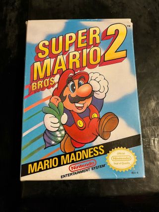 Rare 1988 Nintendo Nes Mario Bros 2 Box Only -