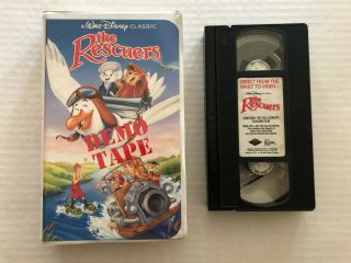 Walt Disney Classic Black Diamond The Rescuers Vhs Demo Tape Rare Clam Shell