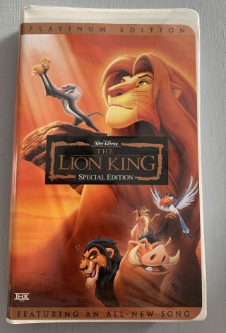 Rare BLUE VHS The Lion King Special Edition 2003,  Platinum Edition 30420 2