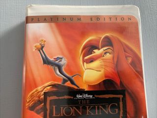 Rare BLUE VHS The Lion King Special Edition 2003,  Platinum Edition 30420 3