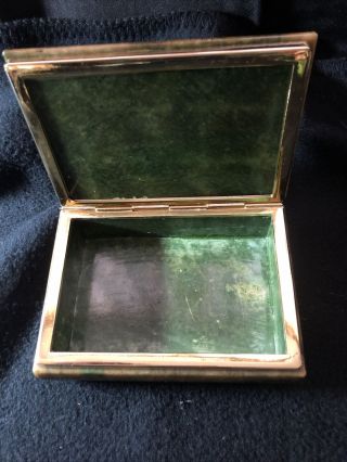 Italian Marble Trinket Box With Brass Hinges Vintage Rare 5 1/4 “ X 3 3/4” X 1” 3