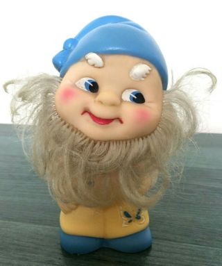 Rare Soviet Vintage Rubber Toy Gnome Dwarf Ussr Kids Collectible Russia Squeaker