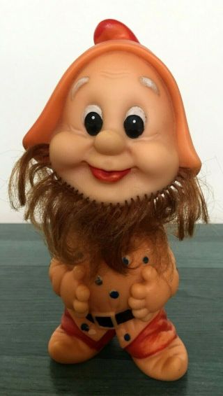 Rare Soviet Vintage Rubber Toy Gnome Dwarf Ussr Kids Collectible Russia