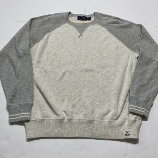 Polo Ralph Lauren Sweater Gray Medium Size M Mens Crew Neck Pullover Rare