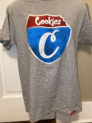 Cookies T Shirt Men’s Medium Logo Berner Highway Sign Rare Grey