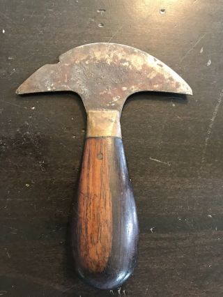 Antique Vintage Half Moon Round Head Knife Leather Cutting Tool Rare Edger Wood