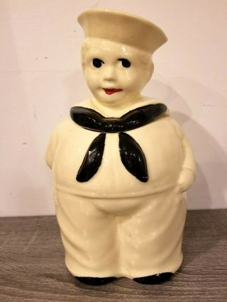 Shawnee Pottery Rare Vintage Sailor Boy Cookie Jar 1942 - 1961 U.  S.  A.  No Bottom