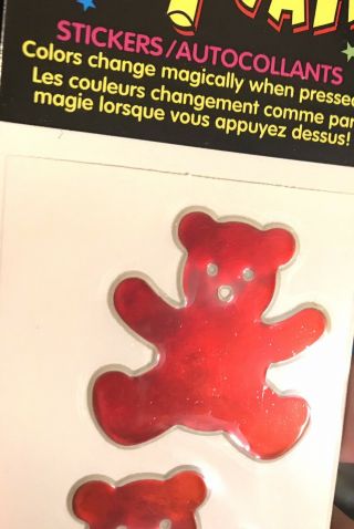 Vintage Sandylion Teddy Bear Stickers Magicals Color Change Oilies Rare 3