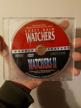 Watchers 1 & 2 Double Feature (dvd Only,  No Case Or Artwork) Rare & Out Of Print