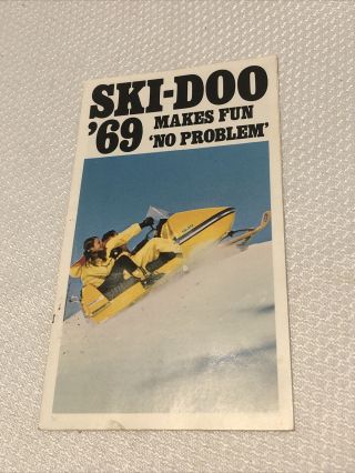 Rare: Vtg Ski - Doo Skidoo 1969 Snowmobile Racing Advertising Sales Brochure