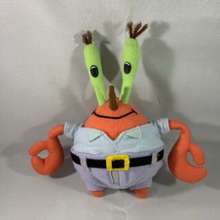 Spongebob Squarepants Mr Krabs Plush Toy Doll Colorbok 2000 Very Rare Nick 5”