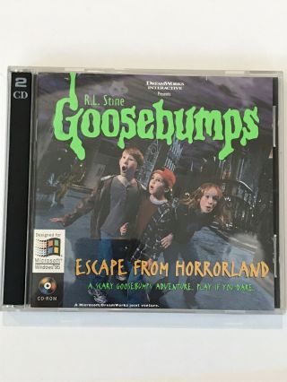 Goosebumps Escape From Horrorland PC RARE Video Game CD ROM 1996 Windows 95 OOP 3