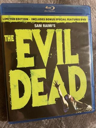 The Evil Dead Limited Edition Blu Ray.  W/ Bonus Dvd.  Rare And Oop