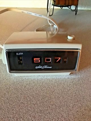 Rare Vintage Seth Thomas Flip Alarm Clock Model 852 - Great