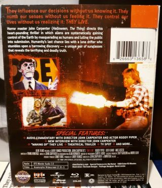 They Live Blu - ray Scream Factory John Carpenter w/RARE OOP SLIPCOVER 2