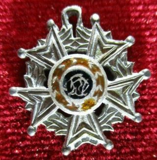 France French Made Rare Zanzibar Order Of The Praiseworthy Miniature Medal Badge