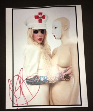 Hand Signed By Maria In This Moment Maria Brink Photo Poster Autographed Rare