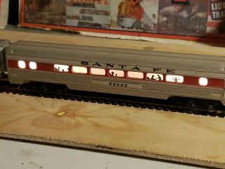 Tyco Ho Santa Fe Train Set With Lighted Streamlined Passenger Set Rare Needs Tlc