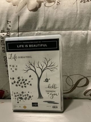 Stampin Up Life Is Photopolymer Stamp Set - Retired - Rare