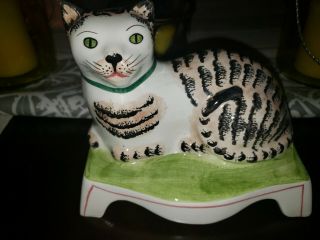 Vintage Ceramic Cat,  Made In Italy Very Old,  Rare,  & Unique See Photos