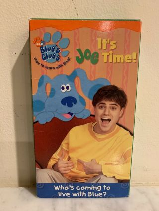Nickelodeon Rare 2002 Blue’s Clues It’s Joe Time Vhs Tape