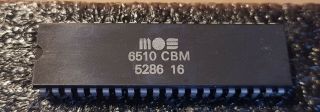 Mos 6510 Cbm Cpu Chip,  Microprocessor For Commodore 64,  And,  Rare