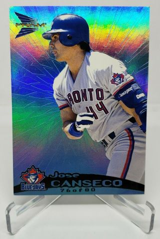 Jose Canseco 1999 Pacific Prism Holographic Blue Parallel /80 - - Rare Find
