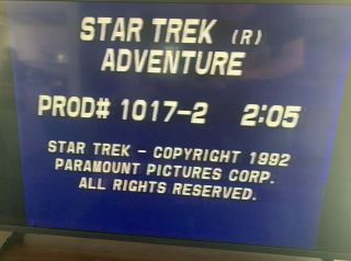 Star Trek Adventure Universal Studios Tour Theme Park VHS 1992 VERY RARE 2