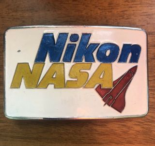 Nikon X Nasa Belt Buckle,  Vintage & Rare
