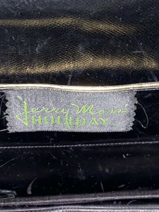 Vintage Jerry Moss Holiday Bag,  Black Leather Purse - Rare 2